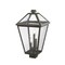 Z-Lite Talbot 3 Light Outdoor Post Mount Fixture, Oil Rubbed Bronze And Seedy 579PHXLS-ORB - alternate 7
